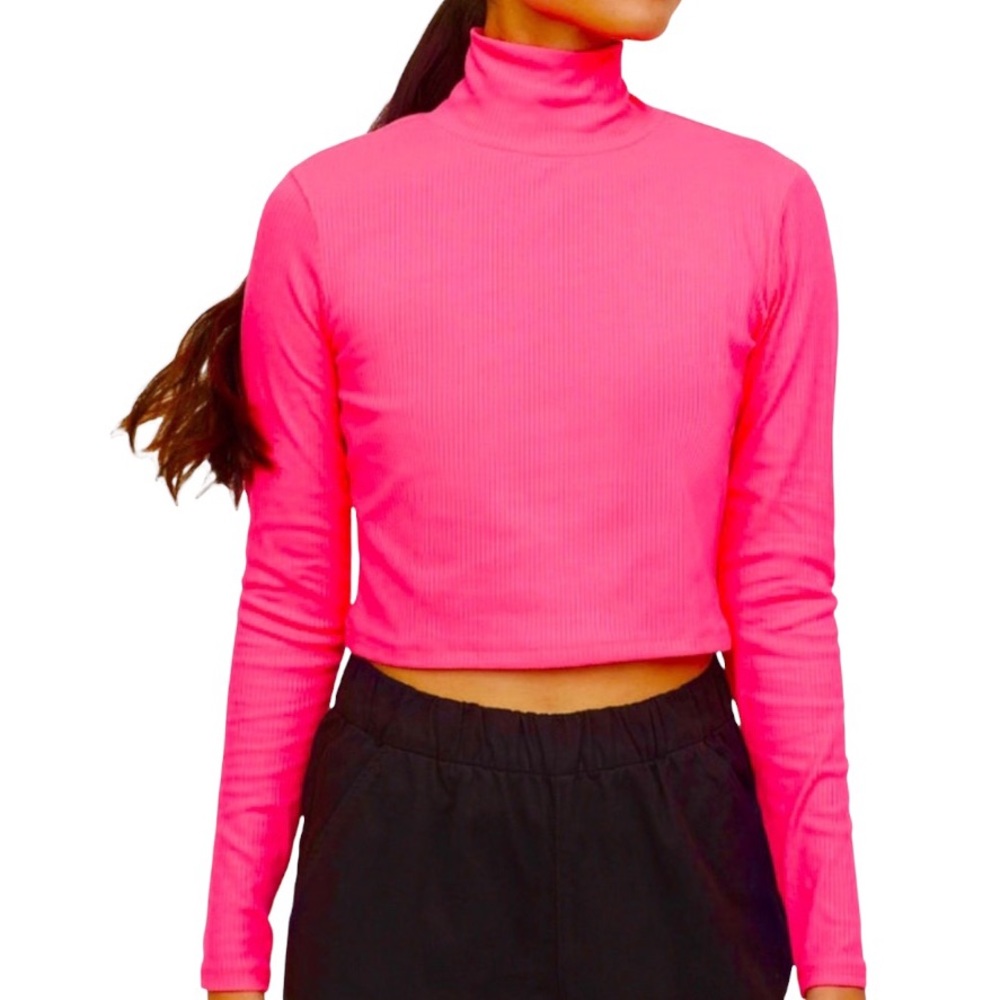 [H&M] Short Mock-turtleneck Top